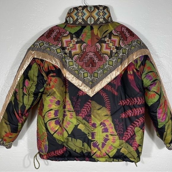 FARM Rio Tropical Rauti Metallic Revers Puffer Jacket Sz - Medium $300 SOLD OUT - Picture 10 of 16